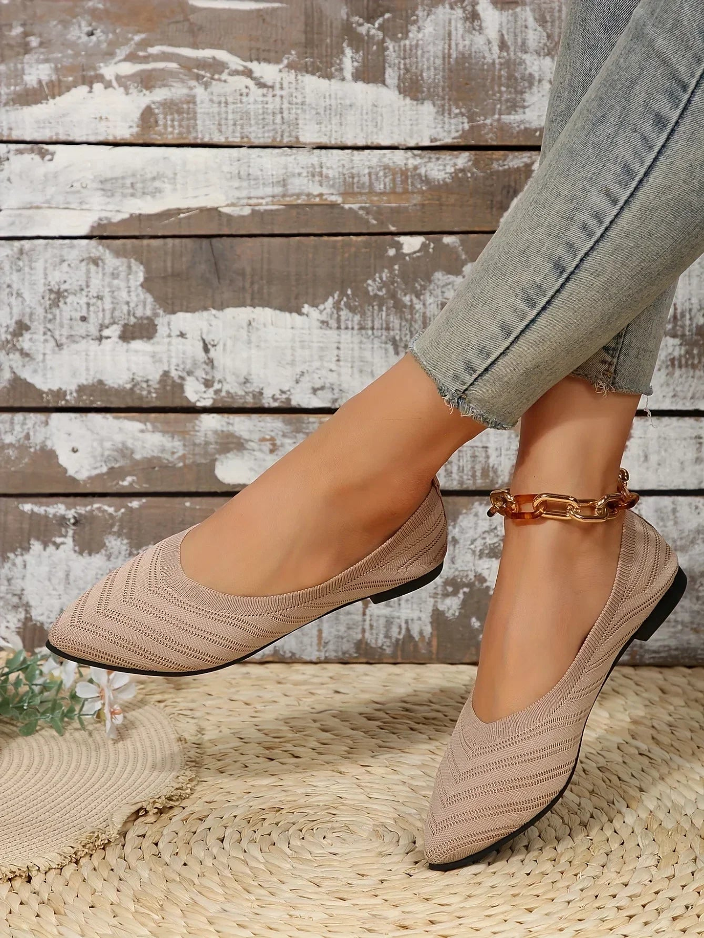 Anna- Ballet Knit Flats 11