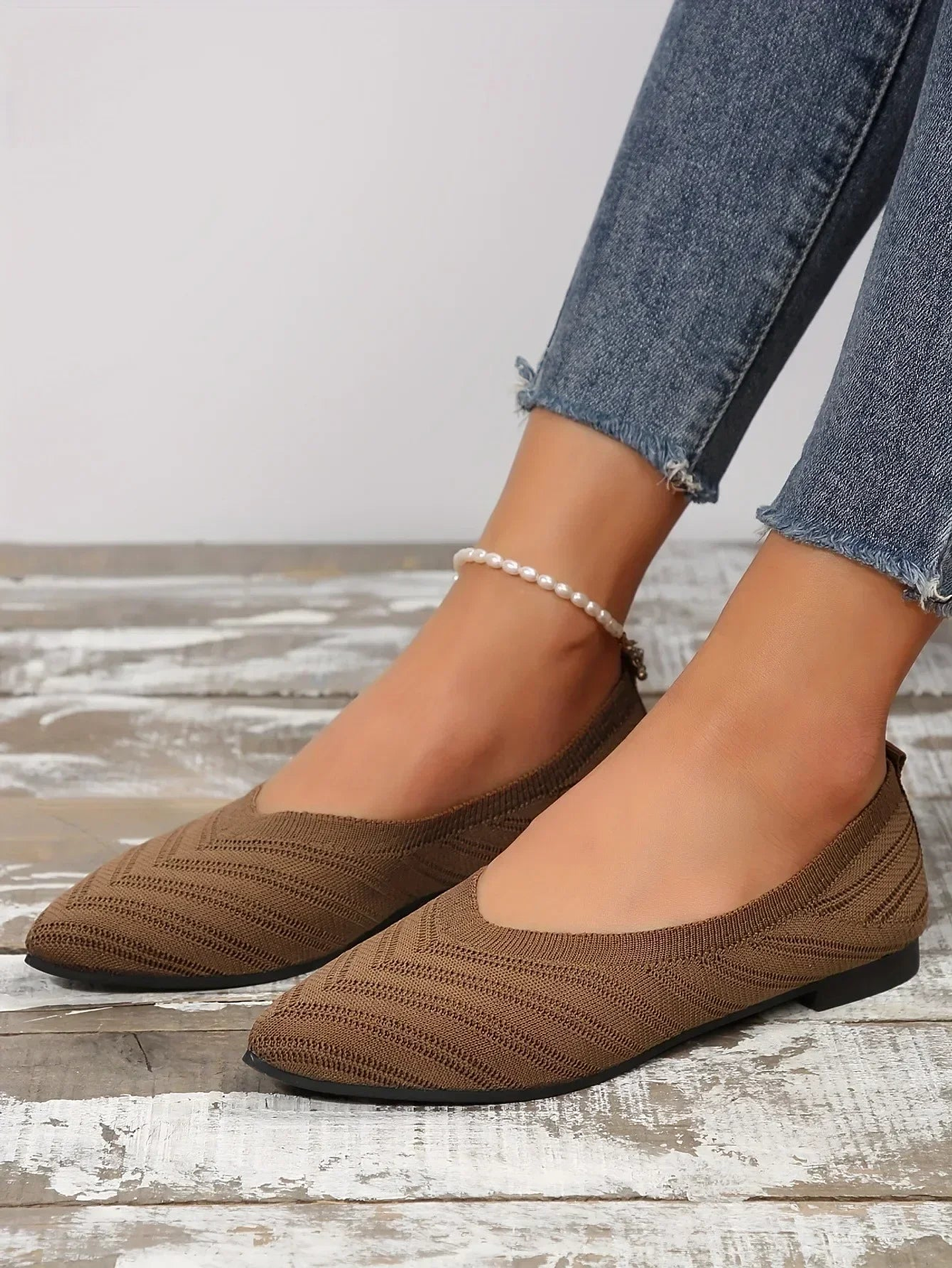 Anna- Ballet Knit Flats 37