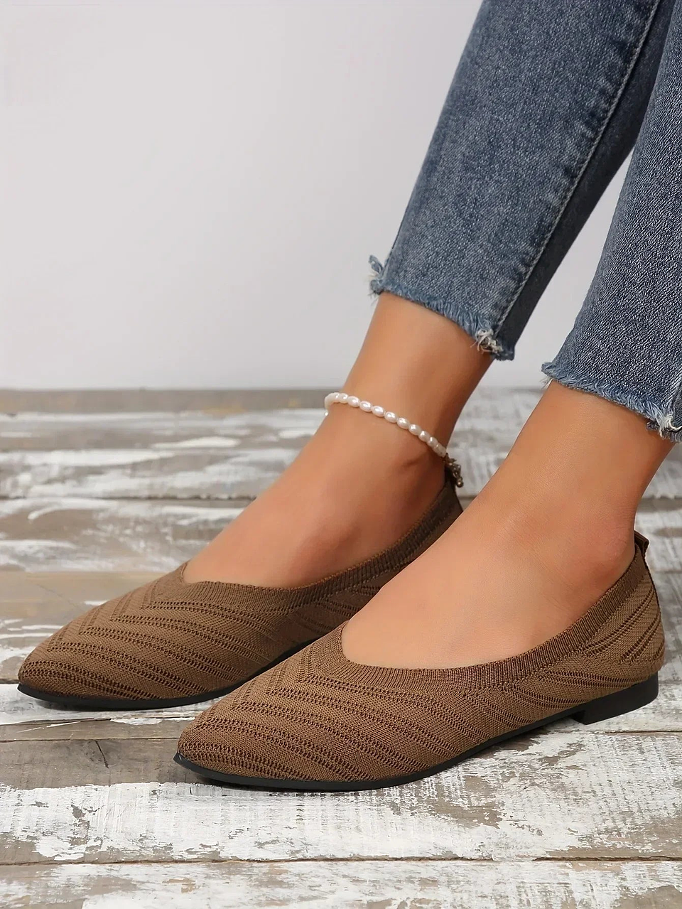 Anna- Ballet Knit Flats 37