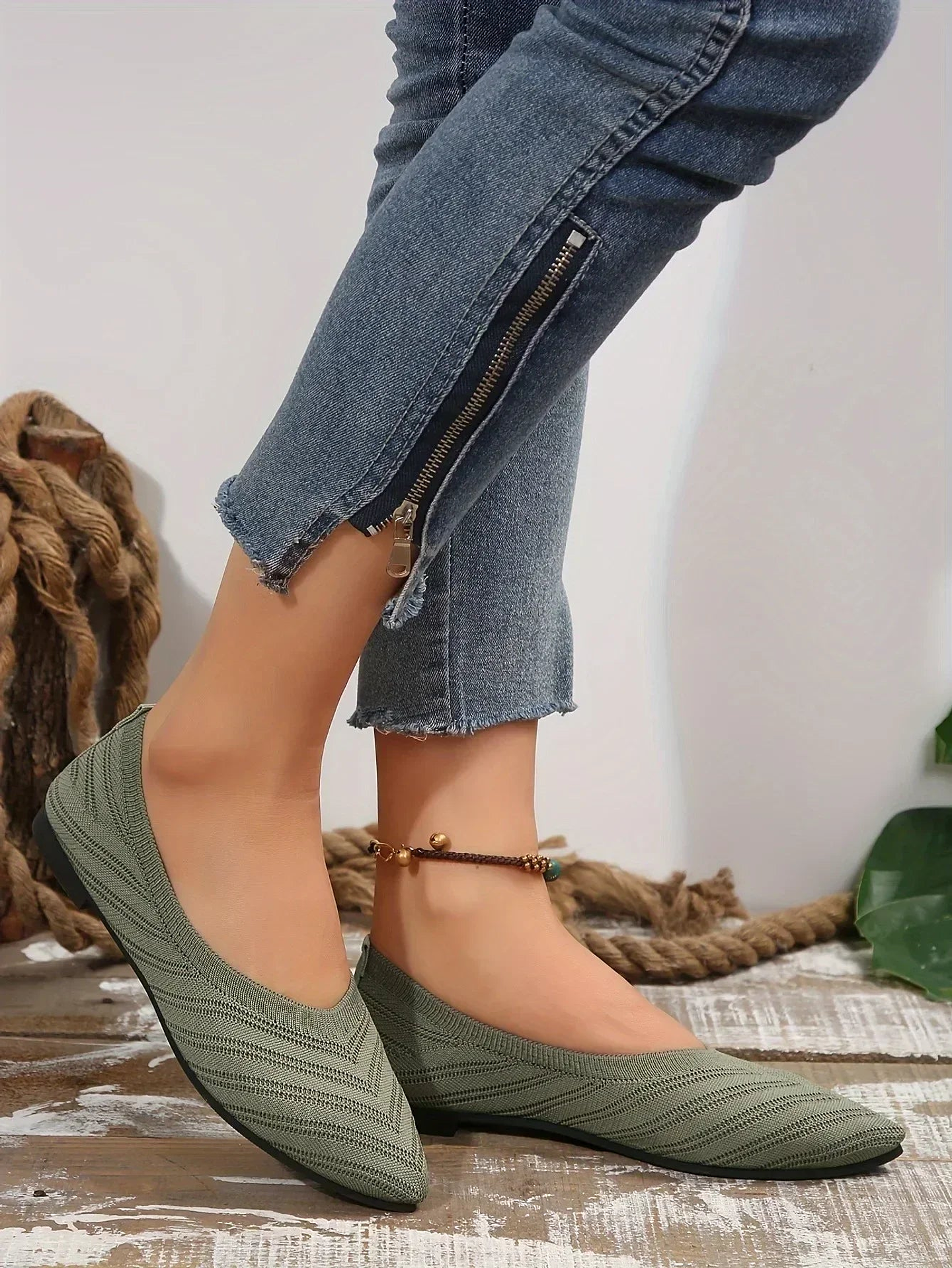 Anna- Ballet Knit Flats 47