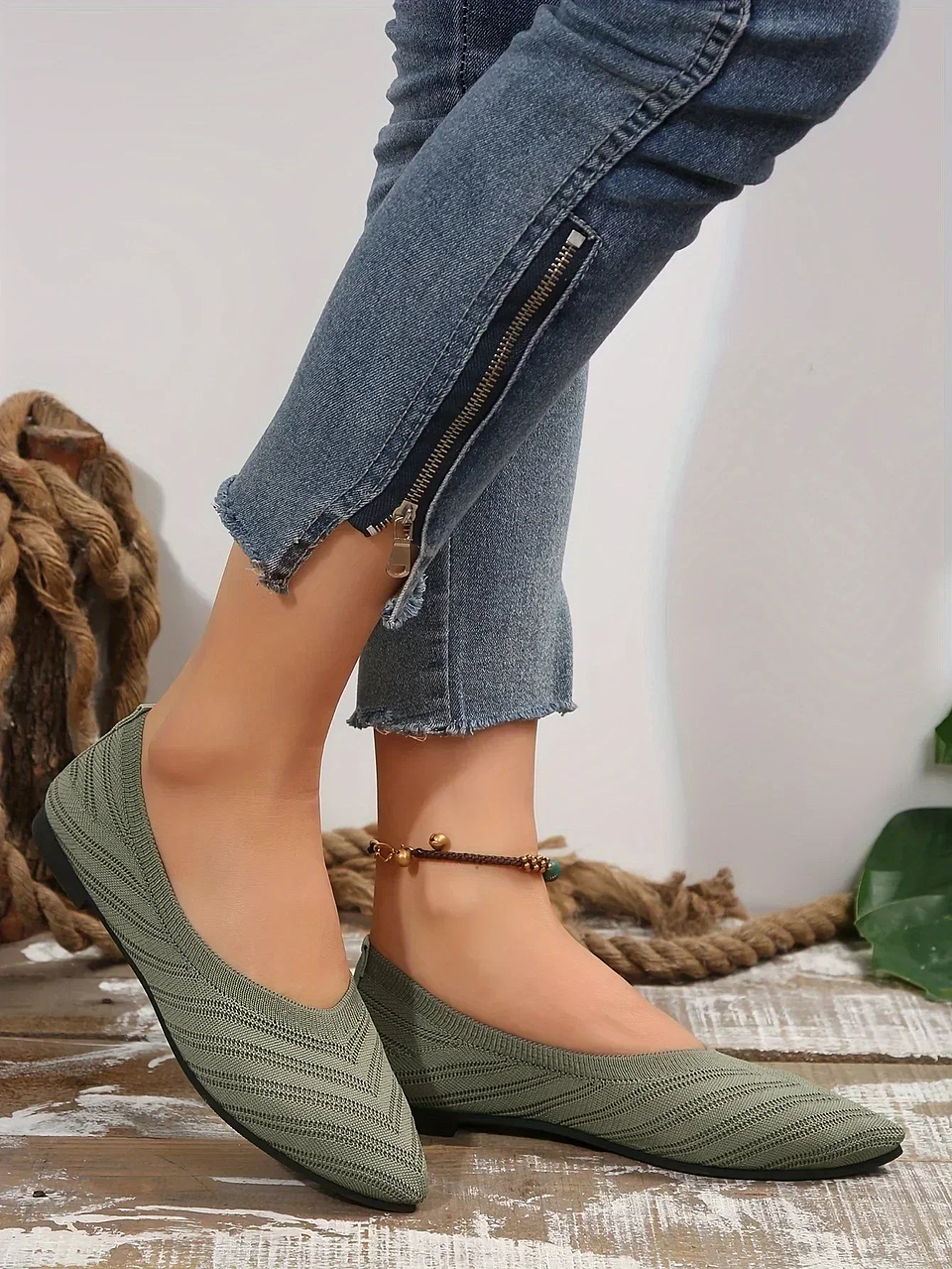 Anna- Ballet Knit Flats 47