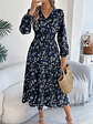 Elin- Lotus V-Neck Dress - thumbnail 6
