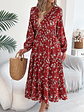 Elin- Lotus V-Neck Dress - thumbnail 10