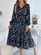 Elin- Lotus V-Neck Dress - thumbnail 16