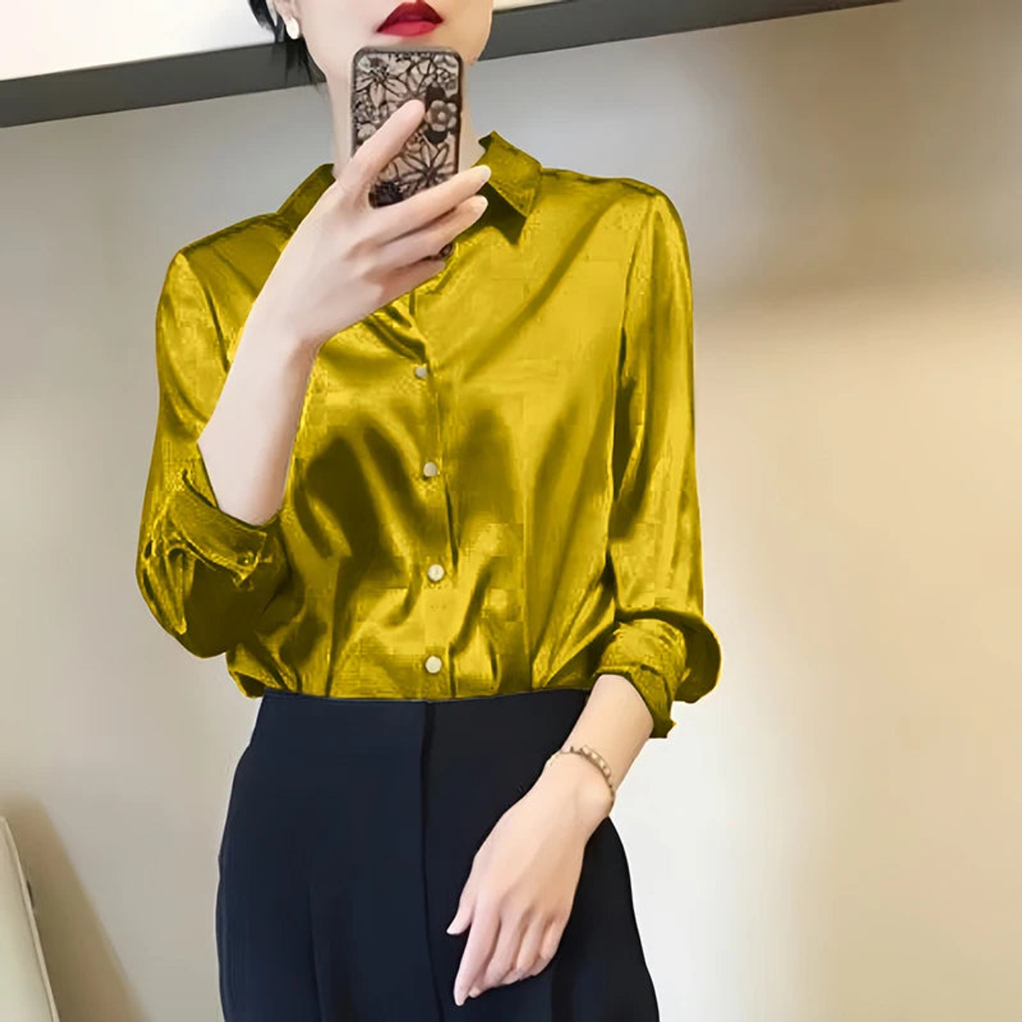 Goldie- Solid Color Blouse 14