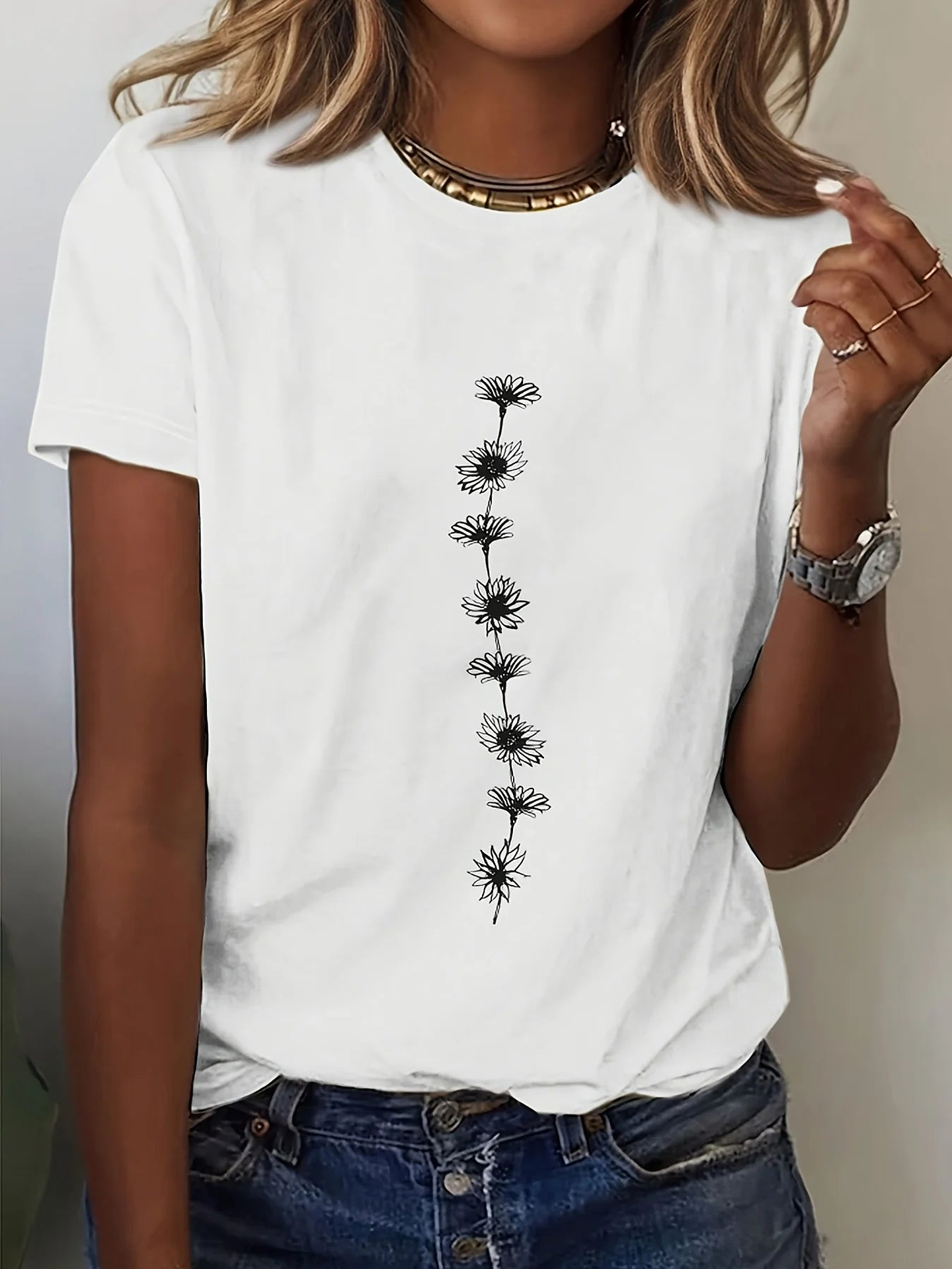 Garnet- Sunflower Print T-Shirt 6