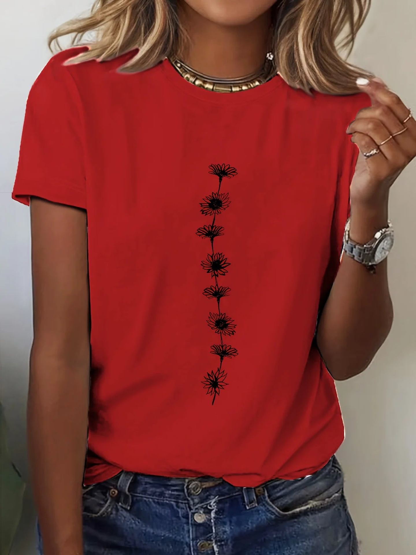 Garnet- Sunflower Print T-Shirt 7