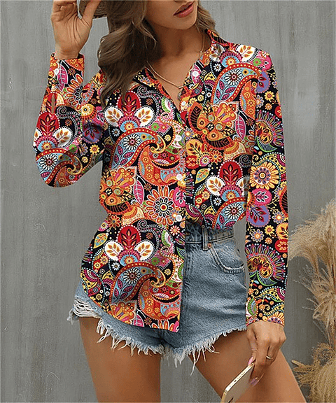 Heidi- Button Front Top