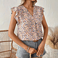 Amber- Floral V-Neck Top - thumbnail 3