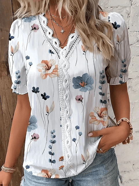 Avery- Hollow-Out Blouse