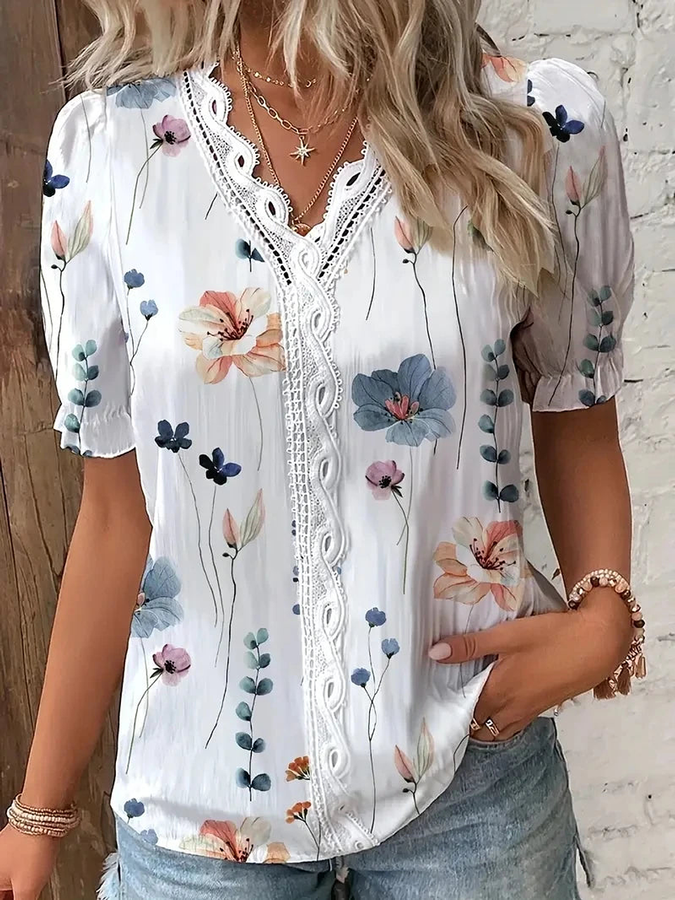 Avery- Hollow-Out Blouse 1