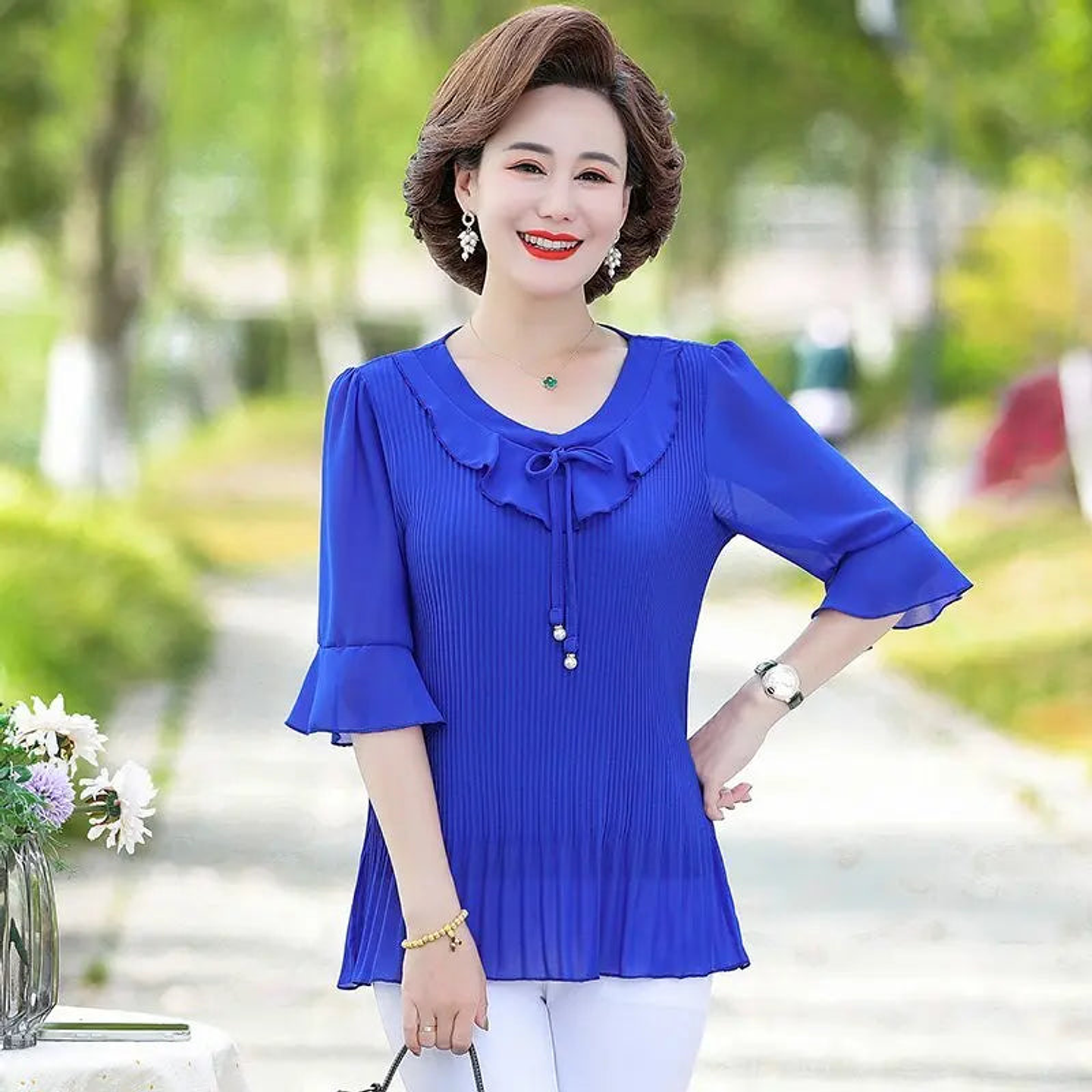 Presley- O-Neck Blouse 45