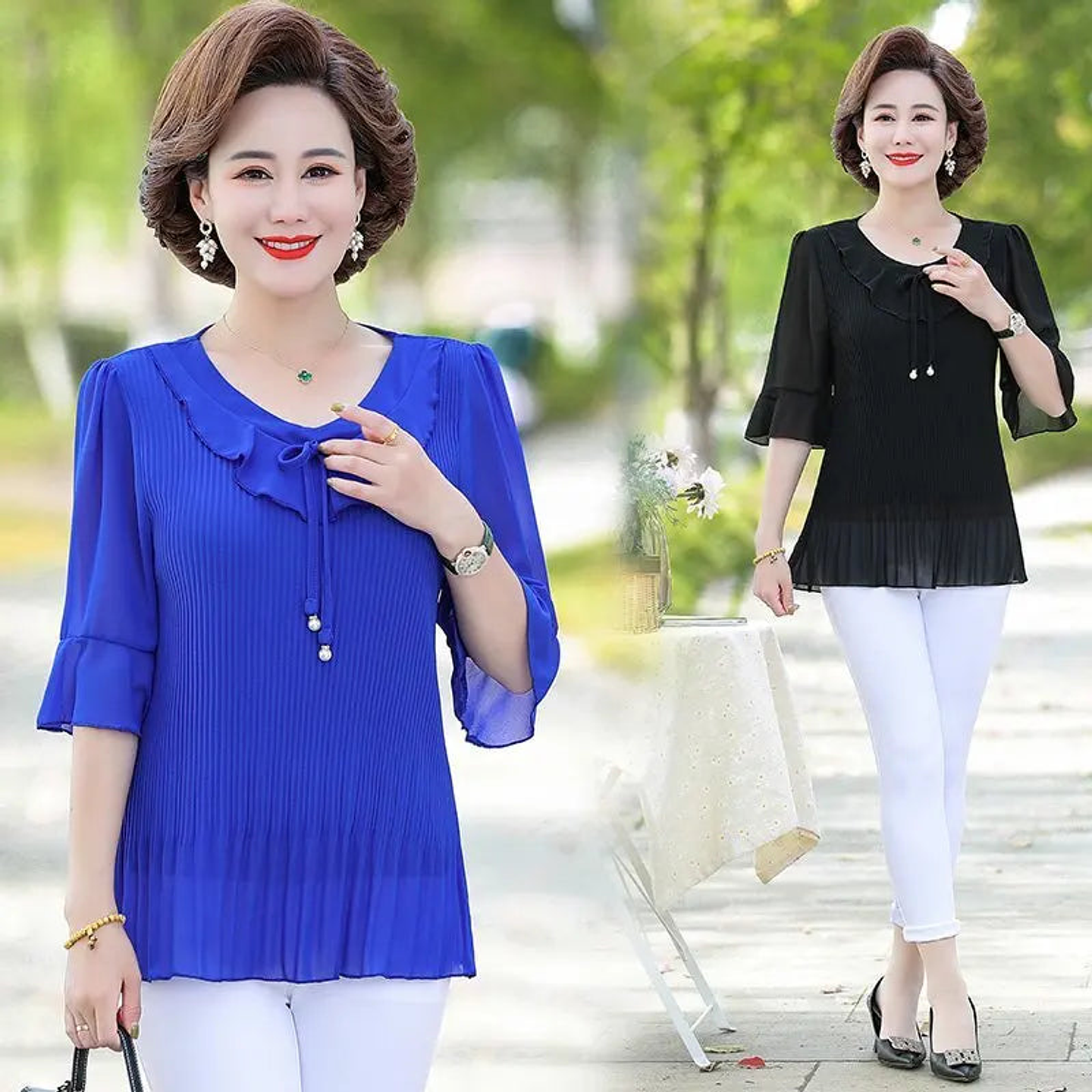 Presley- O-Neck Blouse 50