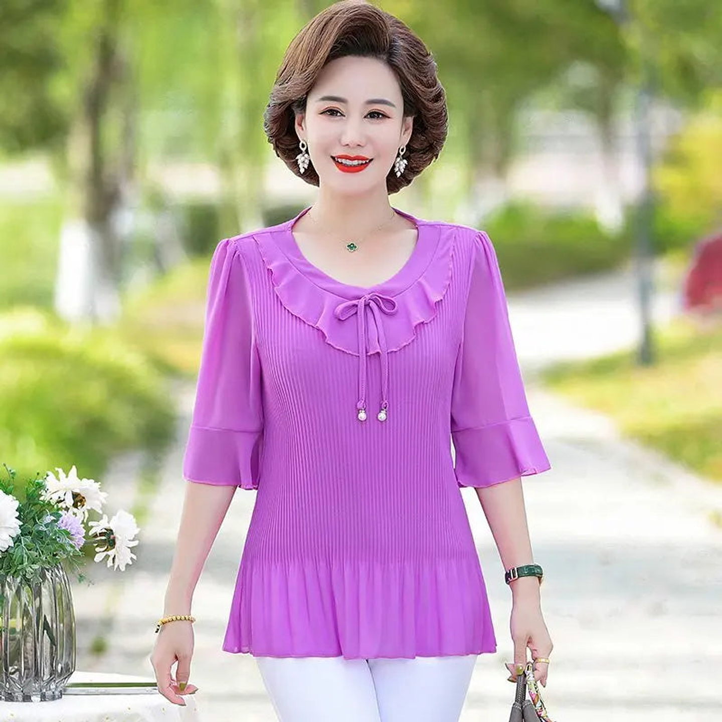 Presley- O-Neck Blouse 55
