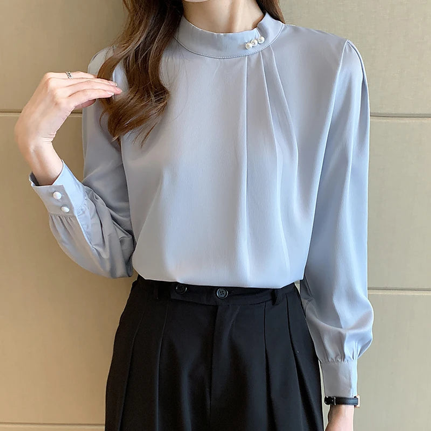 Priscilla- Satin Collar Blouse 3