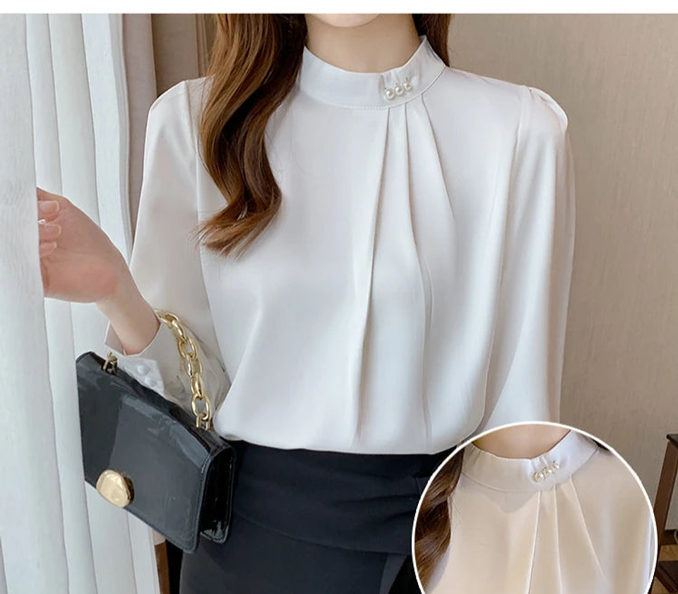 Priscilla- Satin Collar Blouse 6