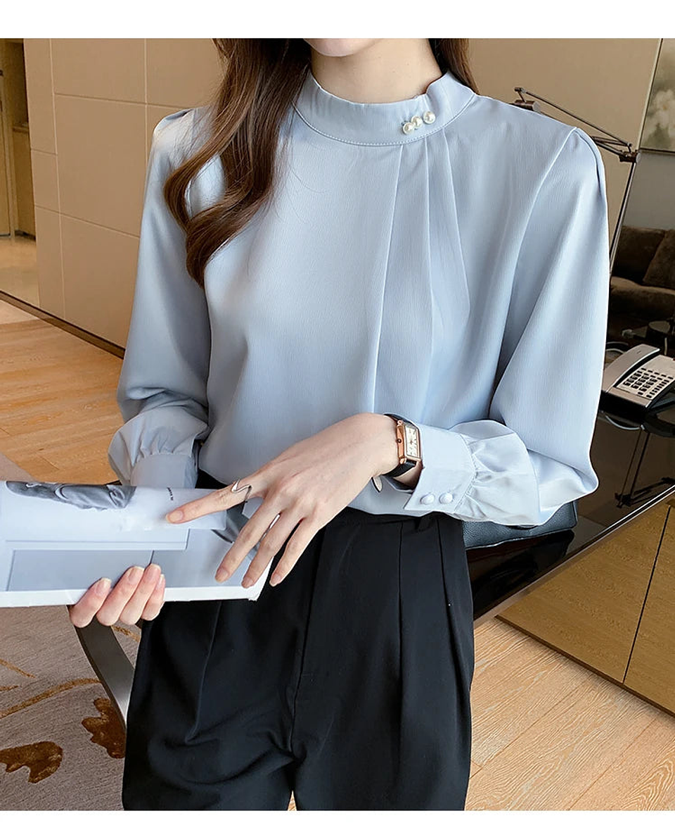 Priscilla- Satin Collar Blouse 7