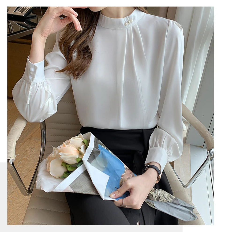 Priscilla- Satin Collar Blouse 11