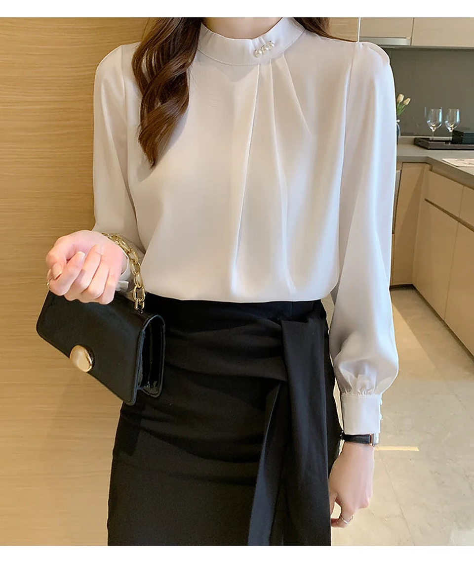 Priscilla- Satin Collar Blouse 13