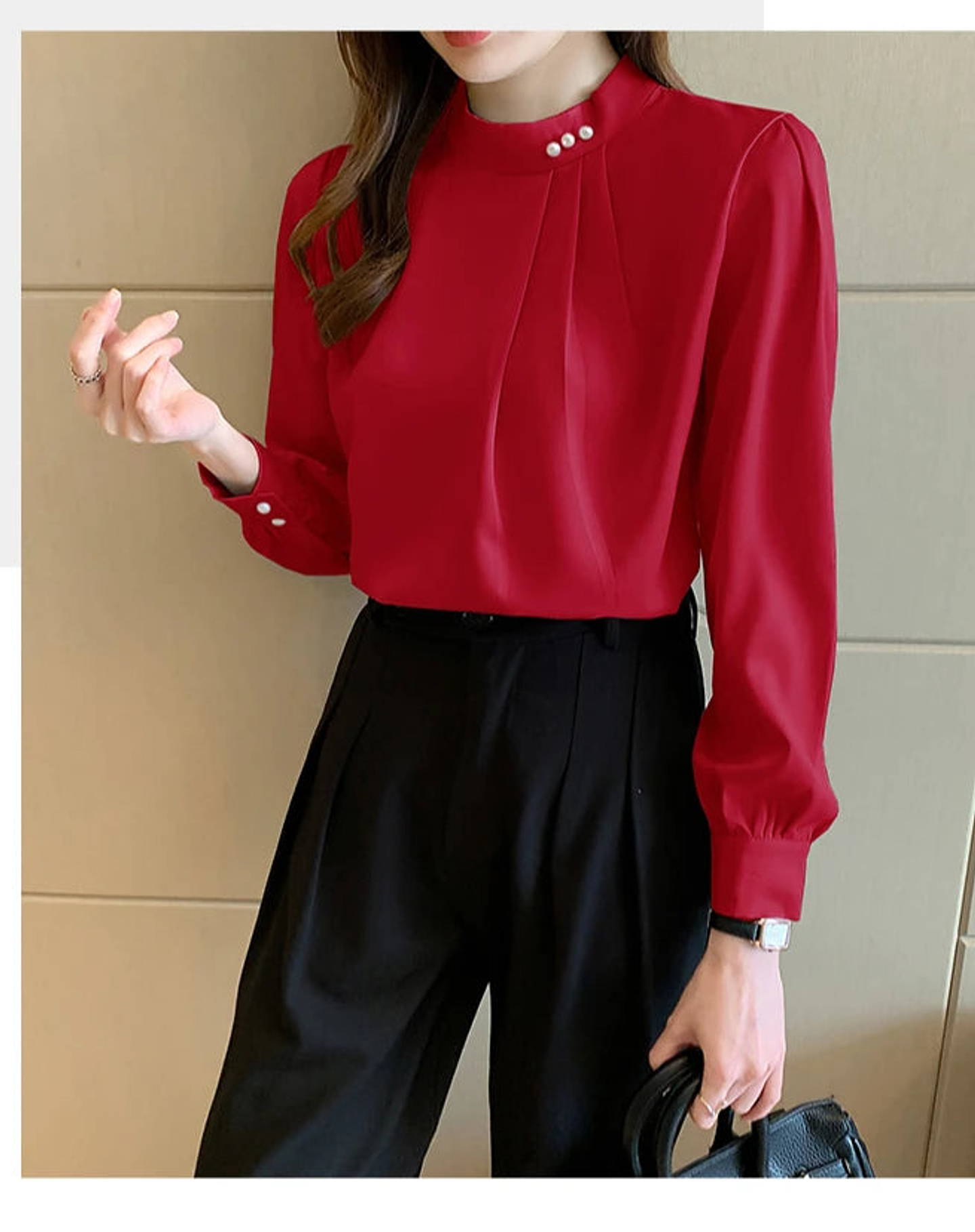 Priscilla- Satin Collar Blouse 16