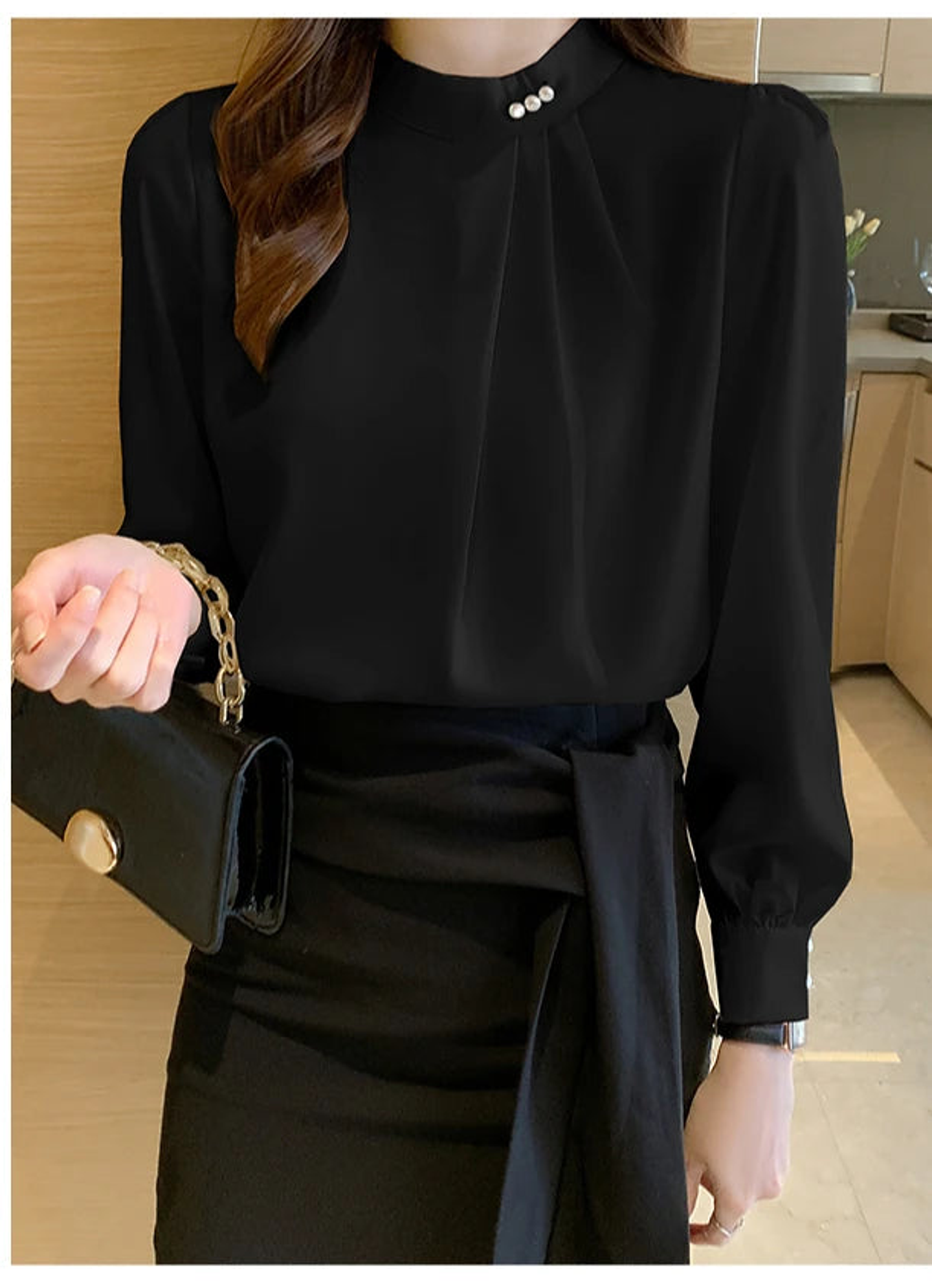 Priscilla- Satin Collar Blouse 18