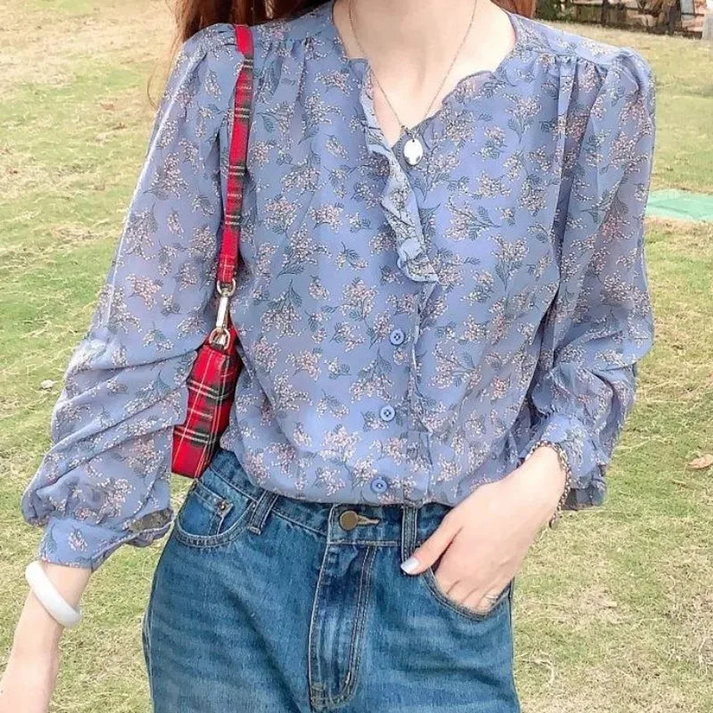 Roxanne- Floral Chiffon Blouse 2