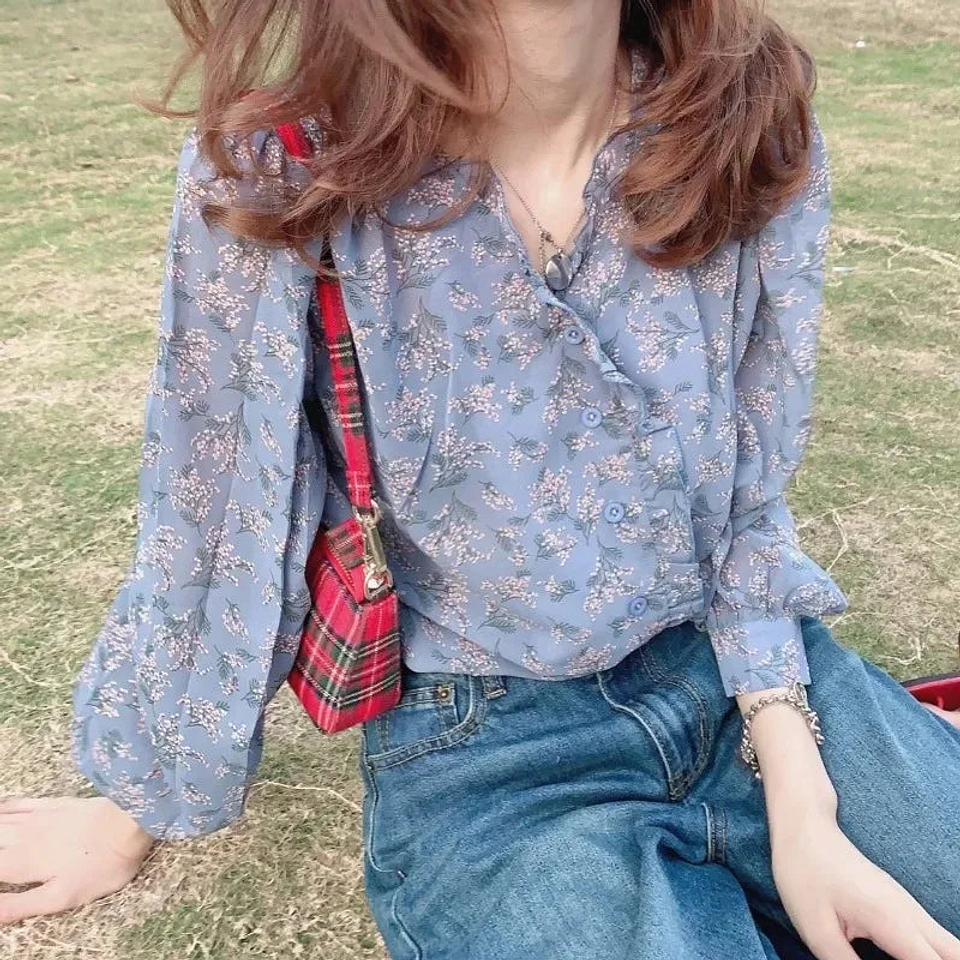 Roxanne- Floral Chiffon Blouse 3
