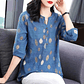Nella- V-Neck Print Blouse - thumbnail 4