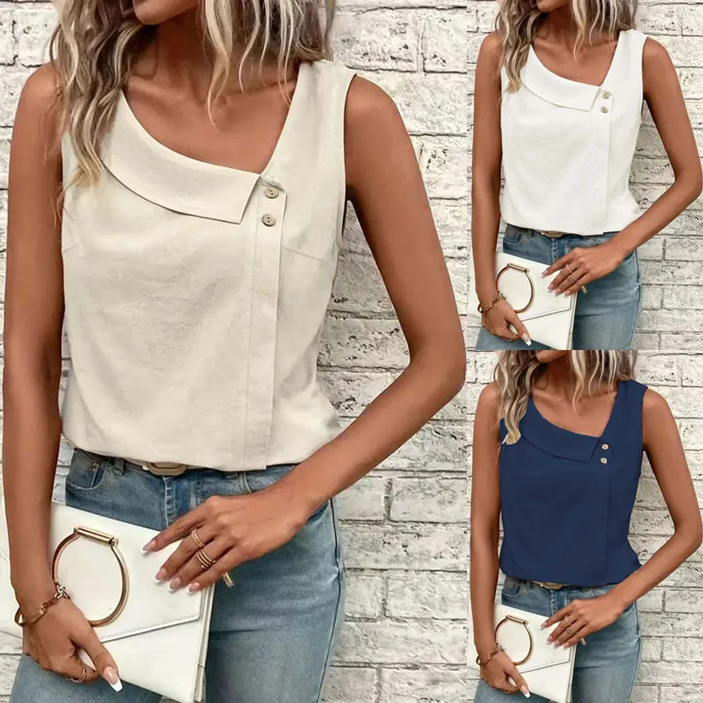 Lúcia- Slanted Neck Top 2