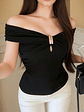 Ruby- Elegant Off-Shoulder Top - thumbnail 6