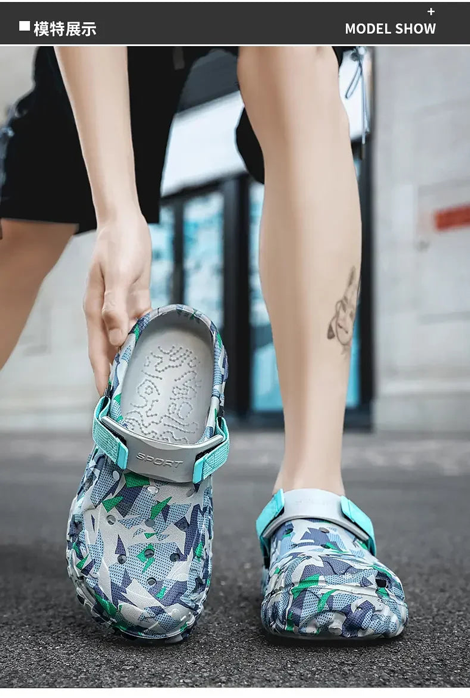 Connor- Camouflage Clogs 10