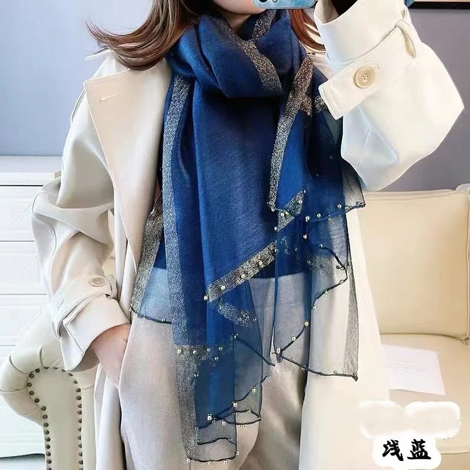 Caroline- Embroidered Silk Shawl 2