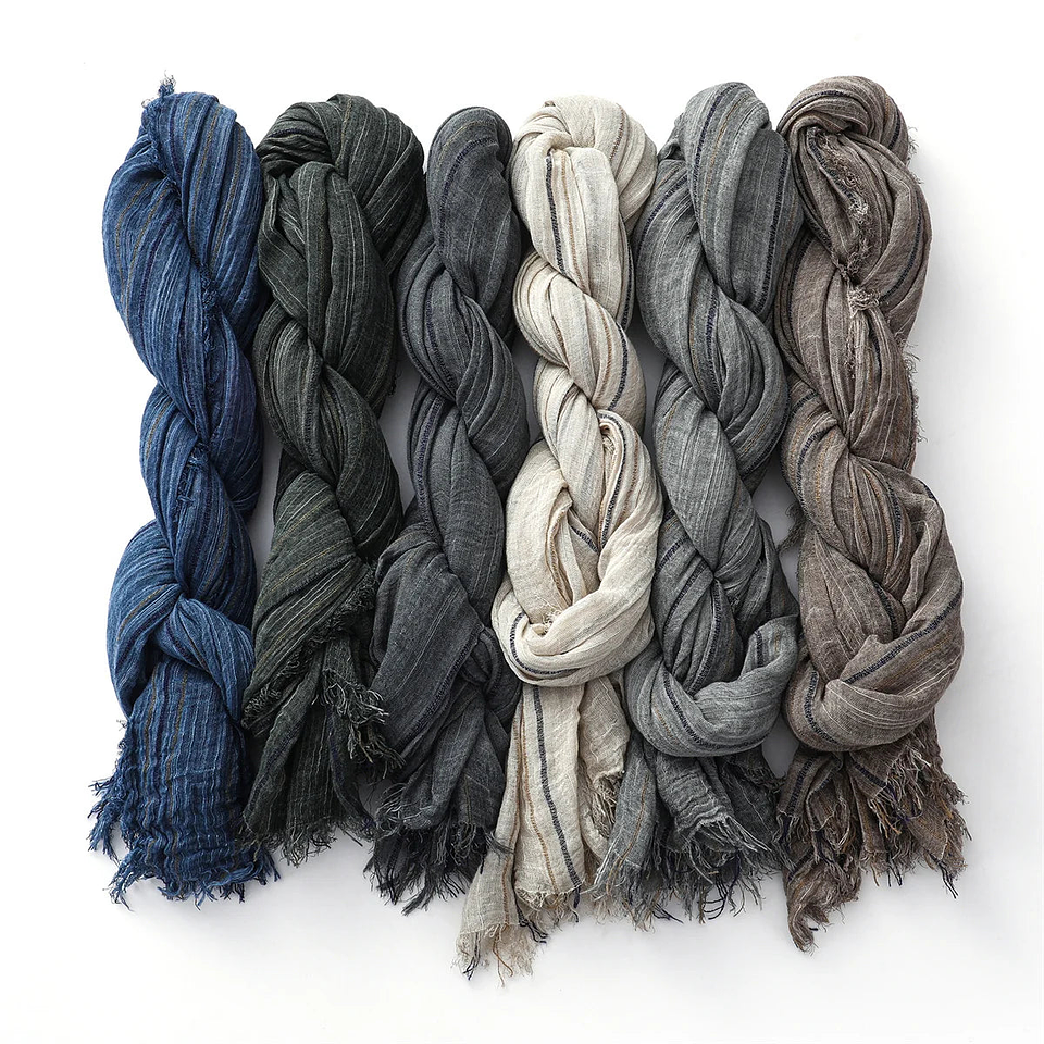 Alexis- Cotton Linen Shawl 4