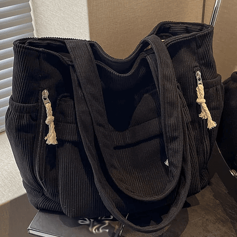 Piper- Casual Corduroy Tote