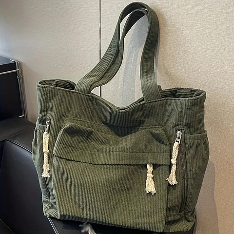 Piper- Casual Corduroy Tote