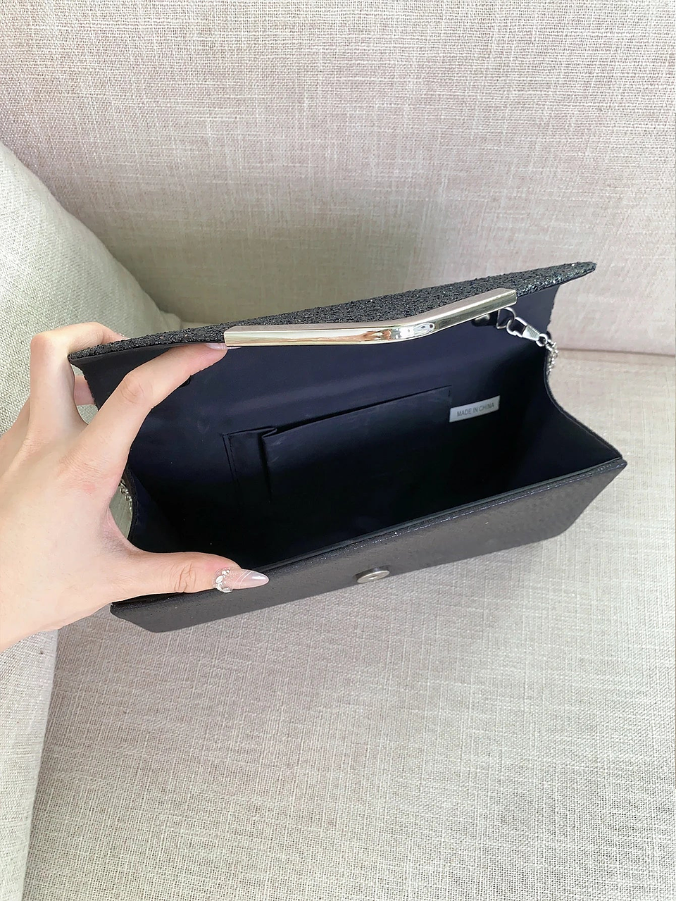 Odette- Pleated Satin Bag 19