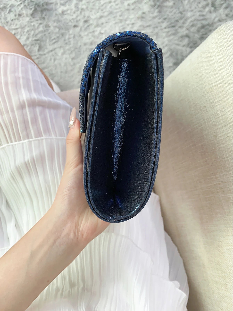 Odette- Pleated Satin Bag 27