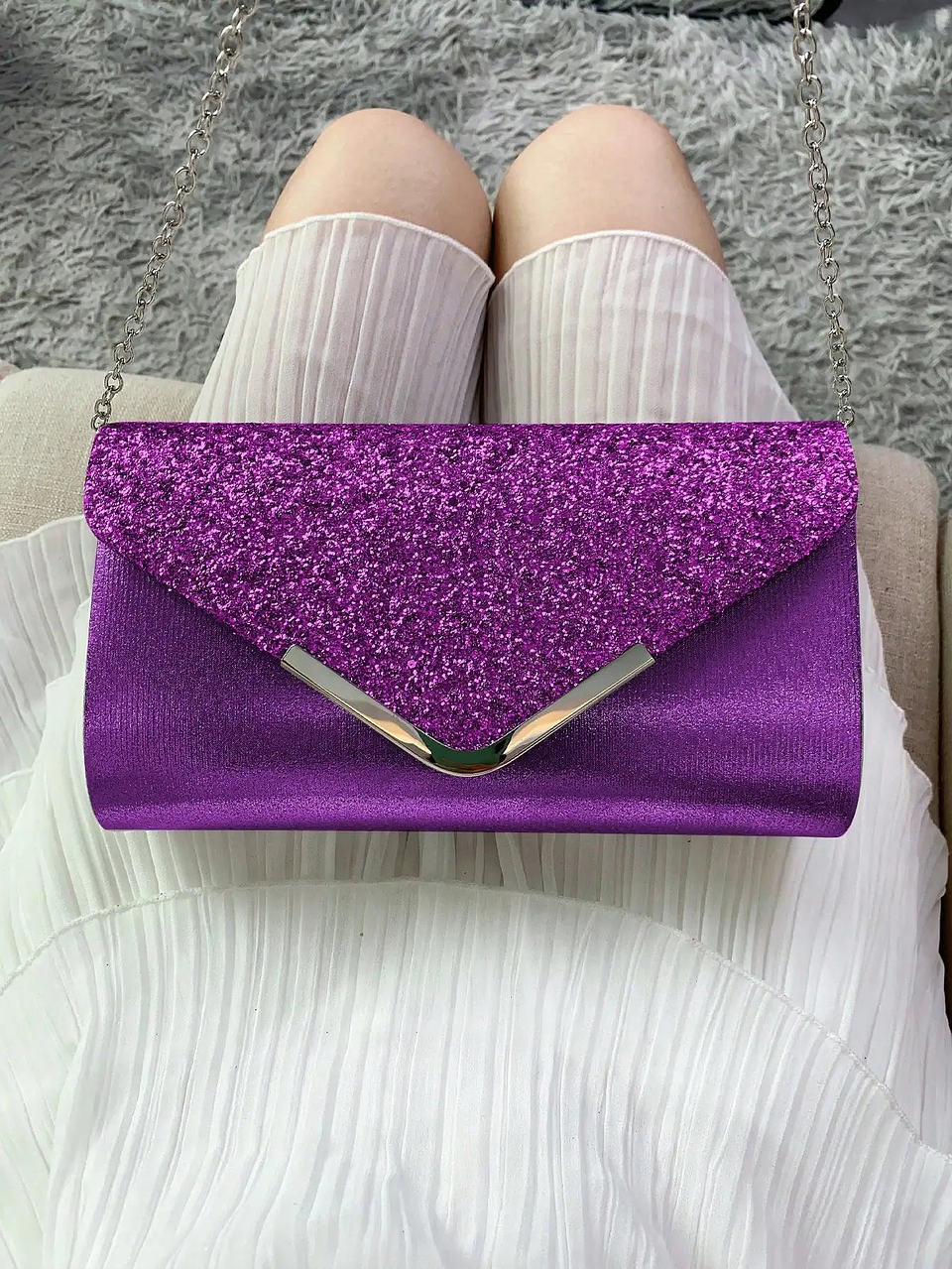 Odette- Pleated Satin Bag 55