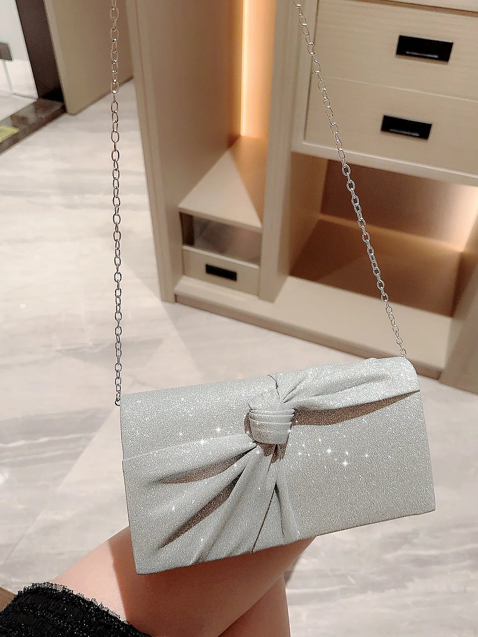 Thea- Velvet Flap Evening Bag 7