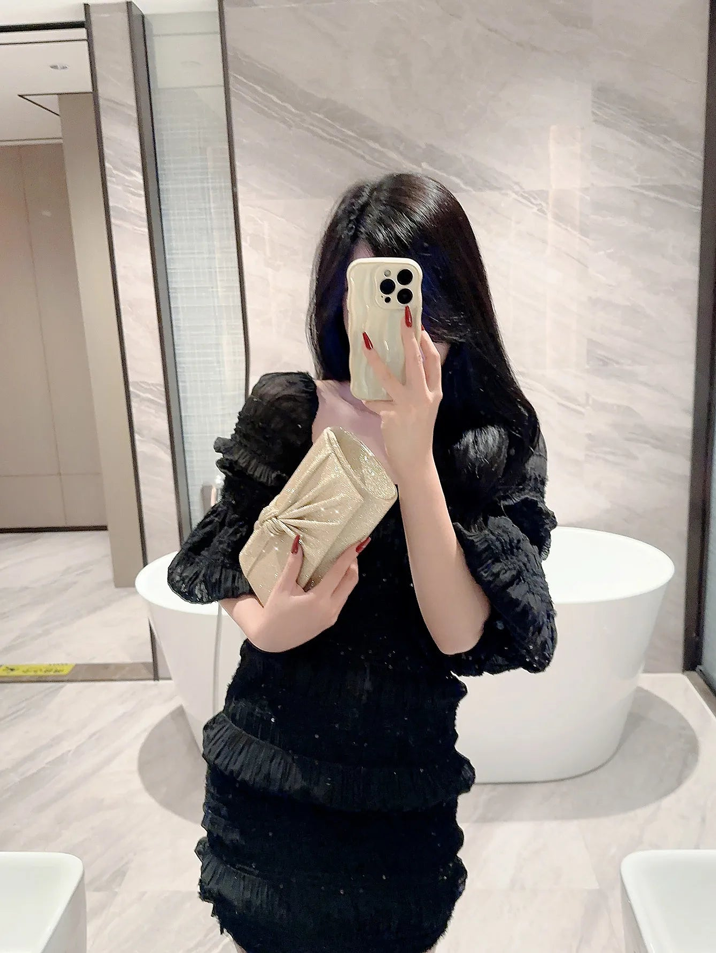 Thea- Velvet Flap Evening Bag 9