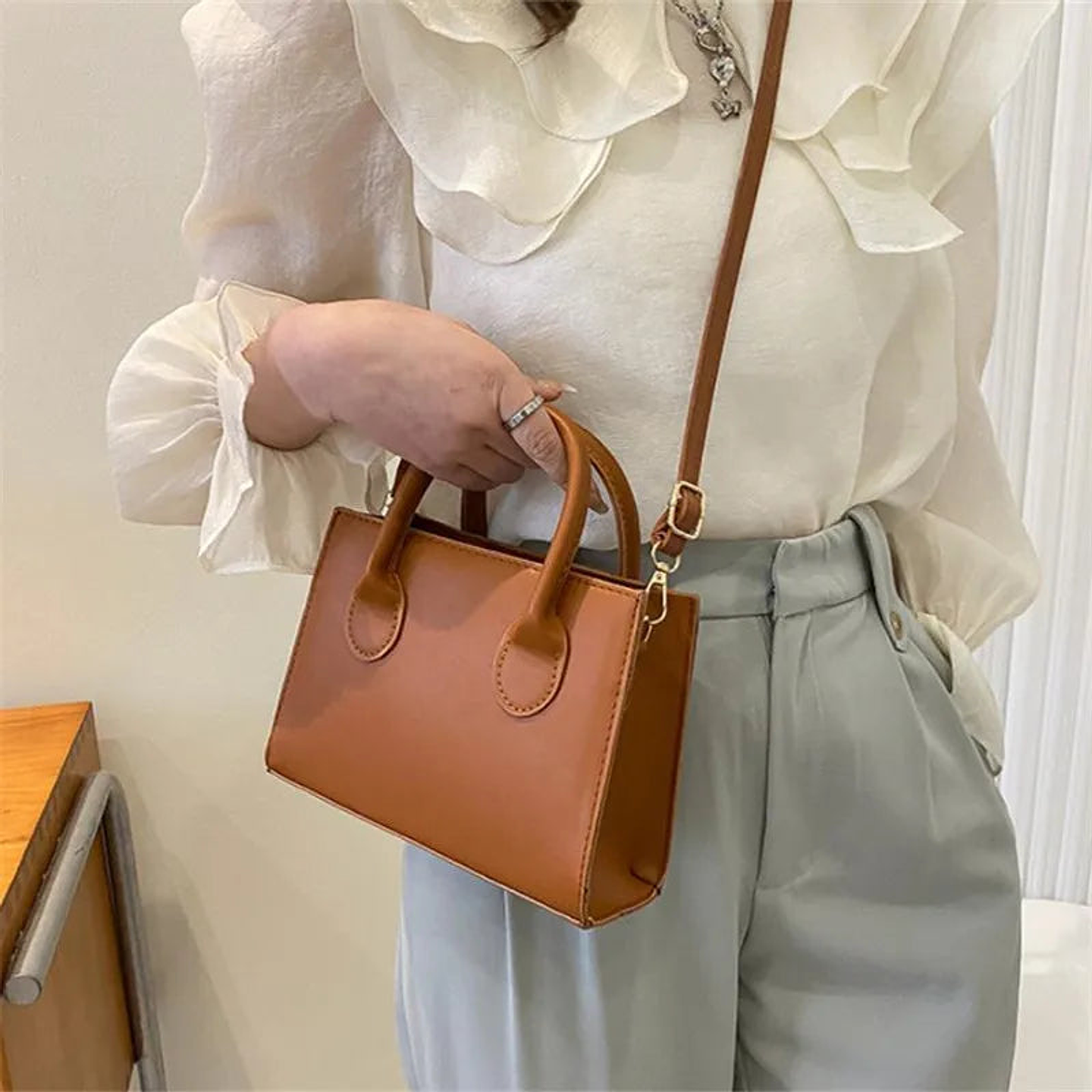 Alethea- Trendy Square Handbag 14