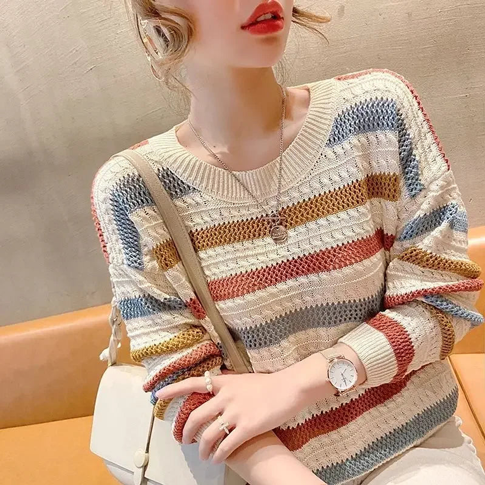 Caoimhe- Striped Knitted Top 1
