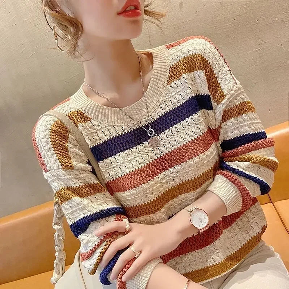 Caoimhe- Striped Knitted Top 2