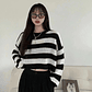 Onyx- Striped Knit Sweater - thumbnail 7
