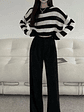 Onyx- Striped Knit Sweater - thumbnail 8