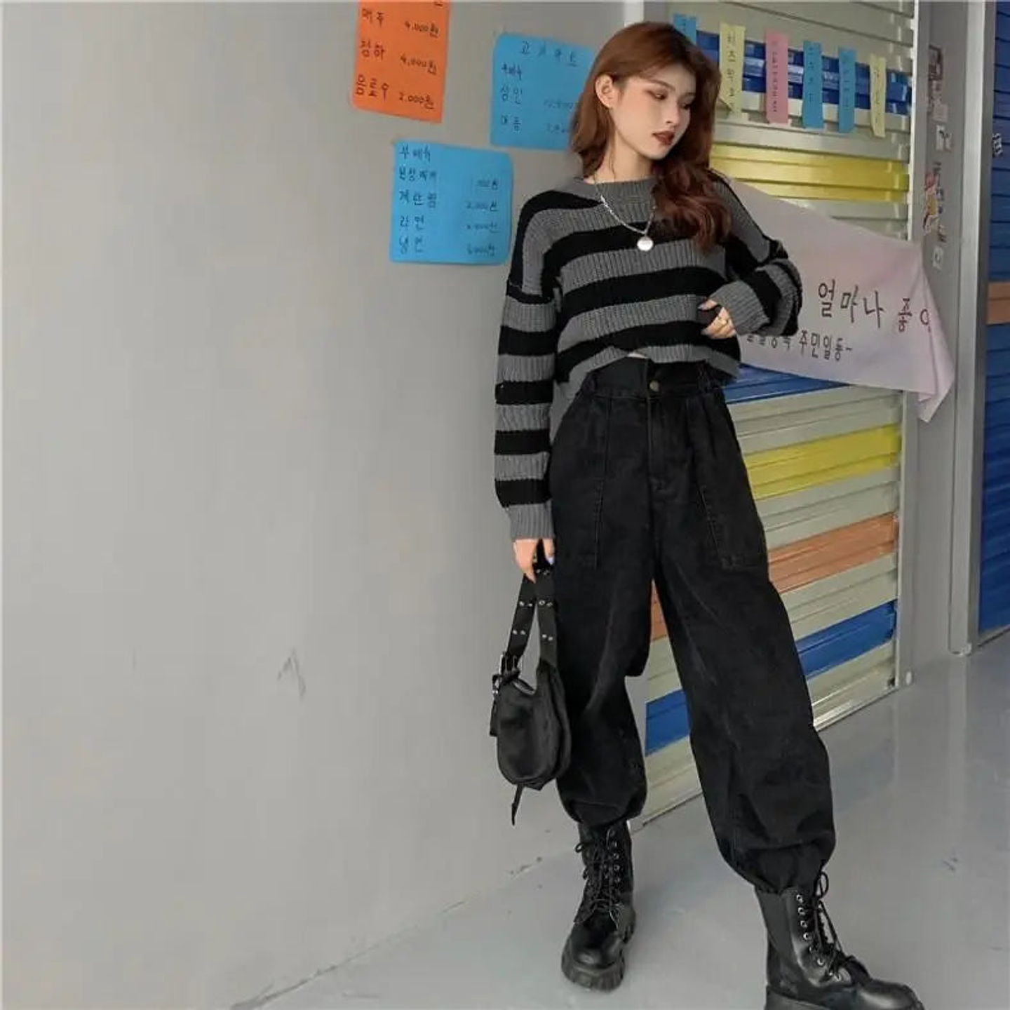 Onyx- Striped Knit Sweater 17