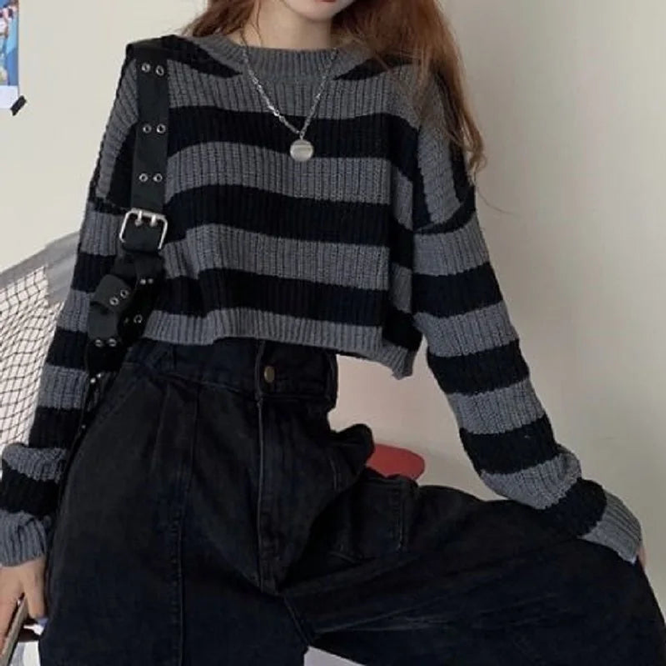 Onyx- Striped Knit Sweater 20