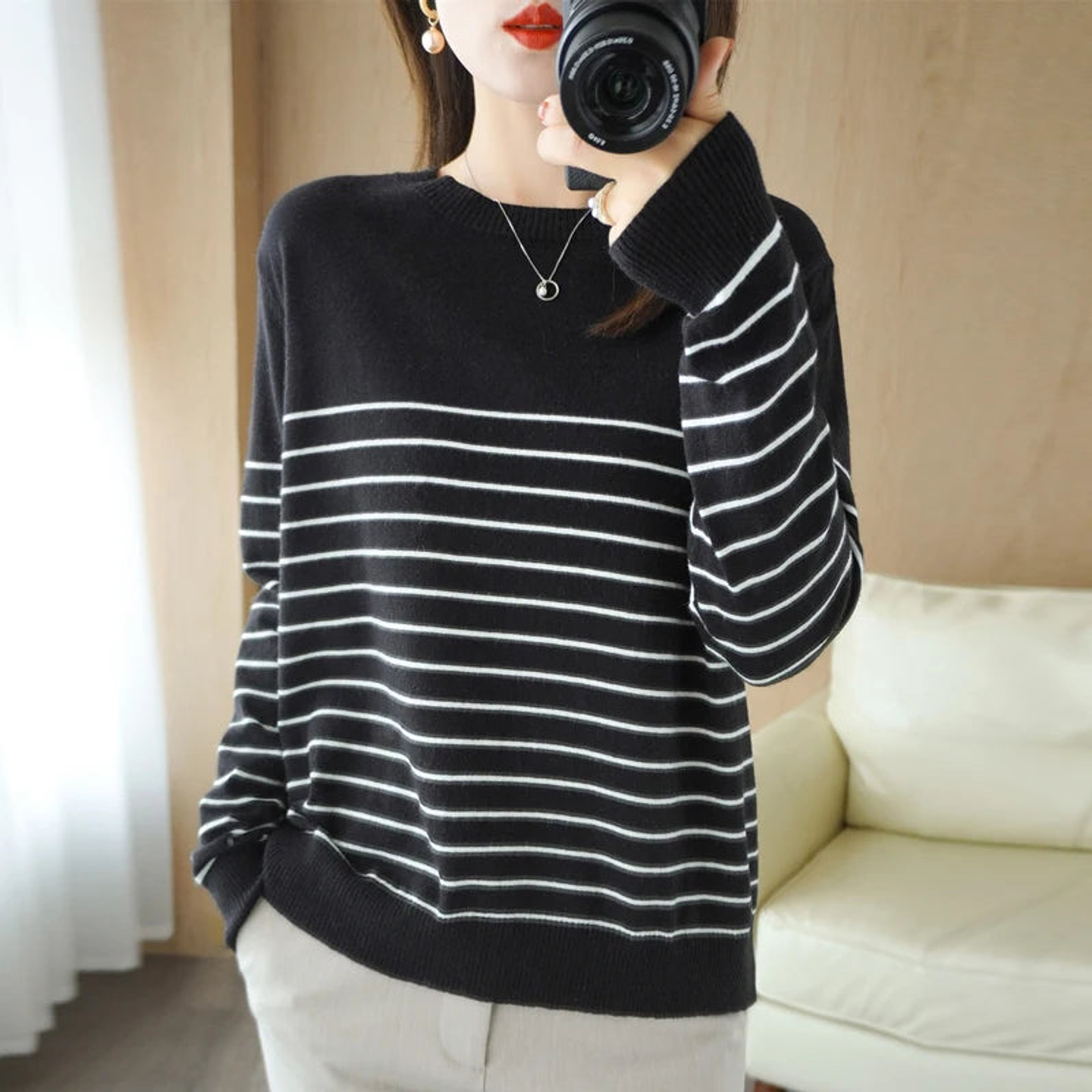 Shiloh- Loose Striped Sweater 4