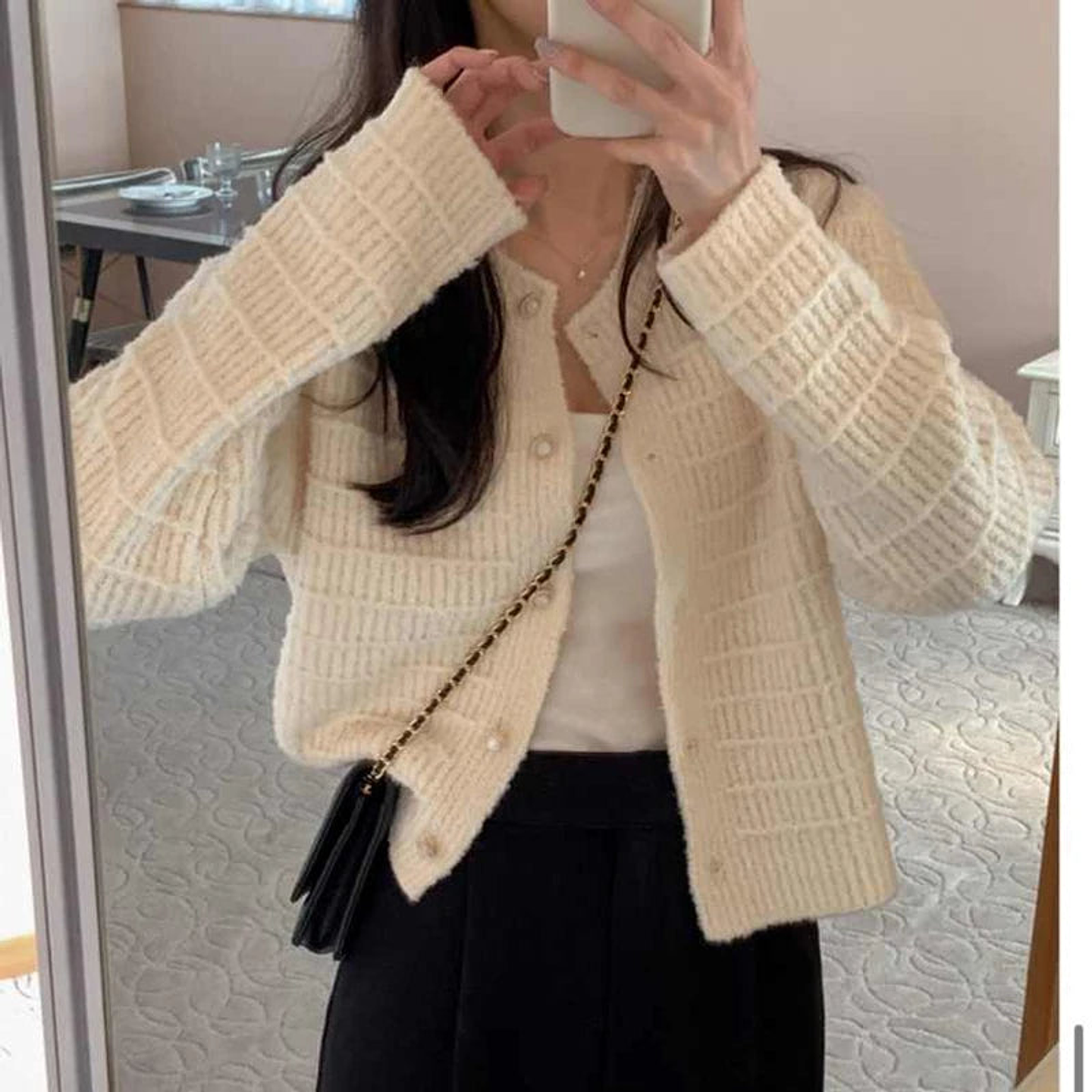 Elara- Retro Knitted Cardigan 1