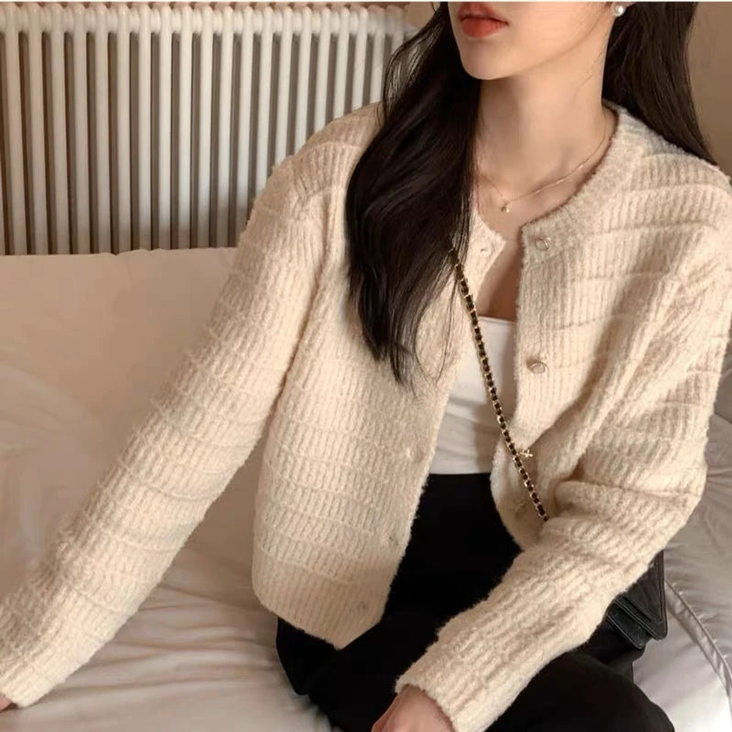 Elara- Retro Knitted Cardigan 2